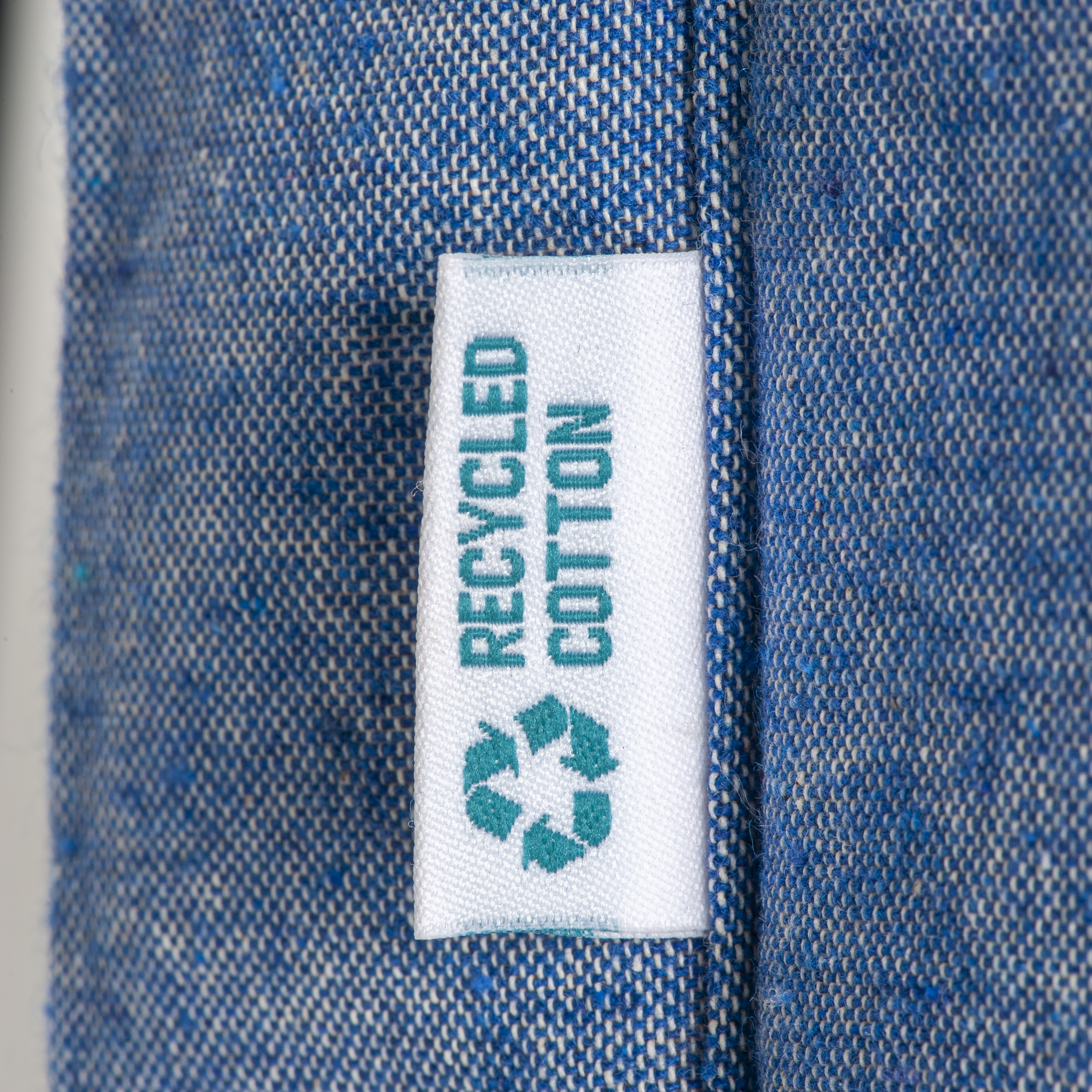 Shopper  in cotone riciclato 190 g/m2, manici lunghi e soffietto