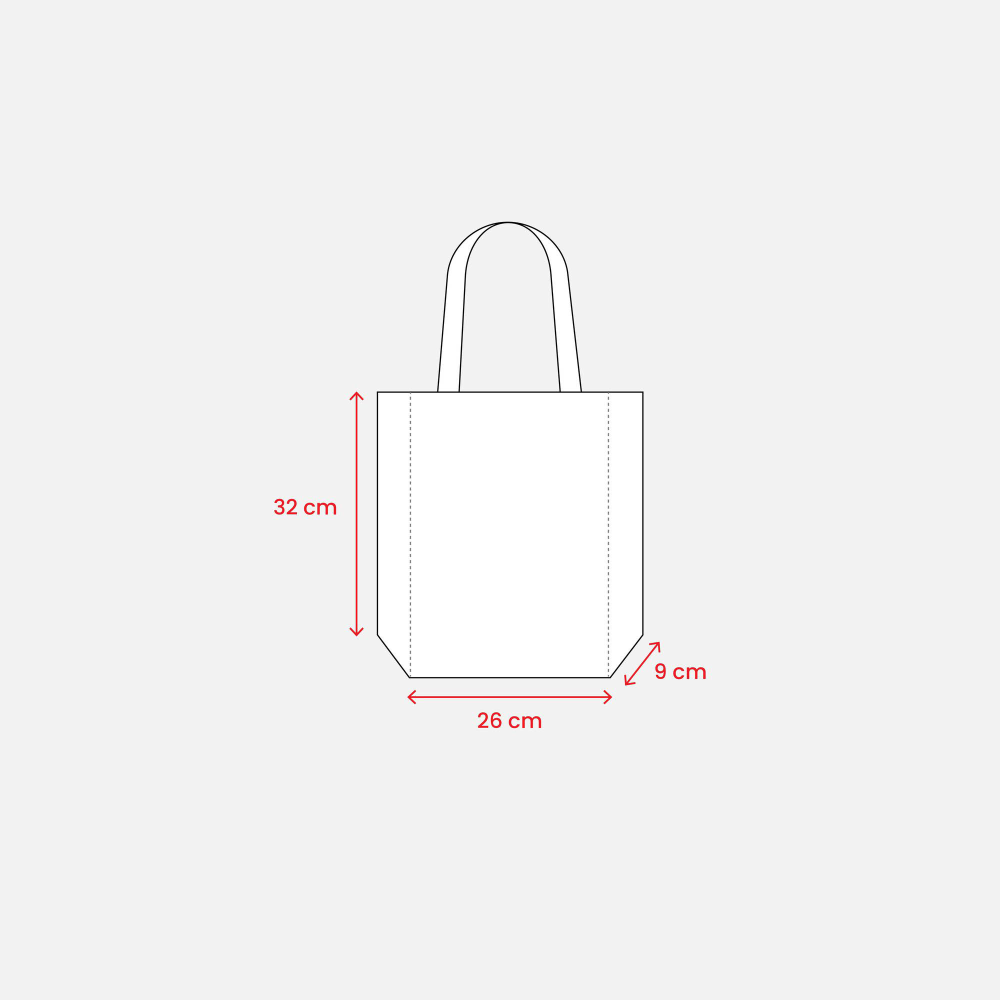 Shopper con soffietto in TNT laminato 100 g/m2 termosaldato, manici corti